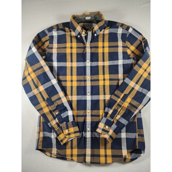 J.Crew Other - J.Crew Mens Slim Fit Plaid Button Down Shirt Quality Woven Cotton Size Medium